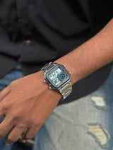 Casio Vintage Digital Watch AE-1200 | Stainless Steel Retro Watch for Men