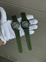 Heryi Square Skeleton Men's Watch | Silicone Strap, Transparent Dial