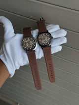 Heryi Square Skeleton Men's Watch | Silicone Strap, Transparent Dial