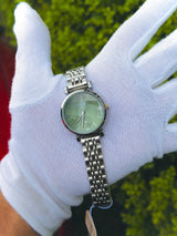 Emporio Armani Women's Watch | Silver Stainless Steel, White Dial with Crystal Markers
