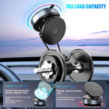 360° Magnetic Phone Mount - Vacuum Suction Cup Holder for Car, Office, Home