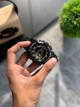 Casio G-Shock GA-110GB-1ADR Black & Gold Analog- Digital Dial Black Resin Strap Men's Watch Shock and 200M Water Resistant G339