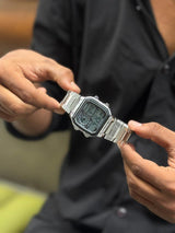 Casio Vintage Digital Watch AE-1200 | Stainless Steel Retro Watch for Men